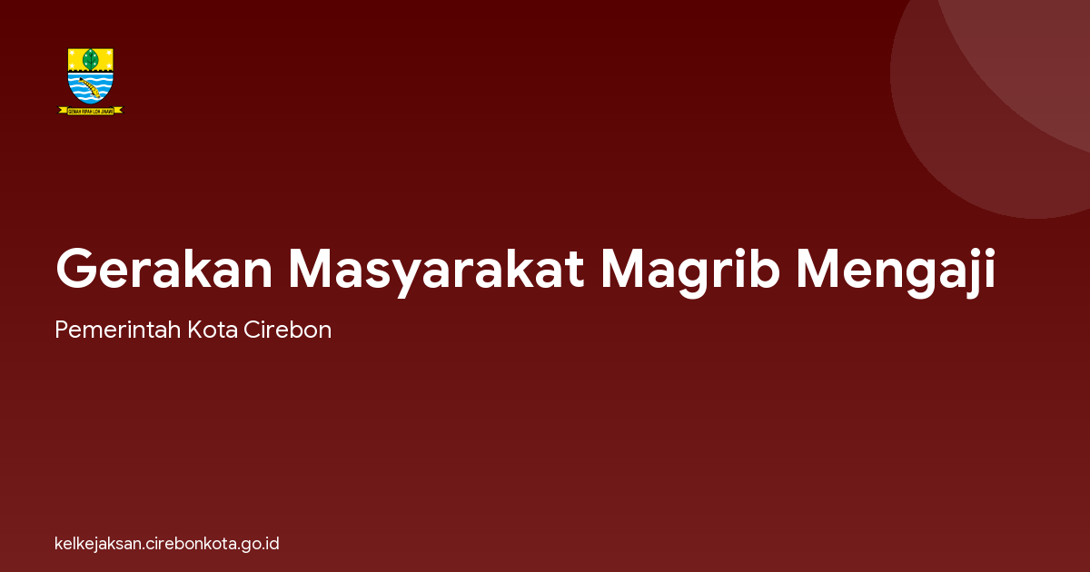 Gerakan Masyarakat Magrib Mengaji