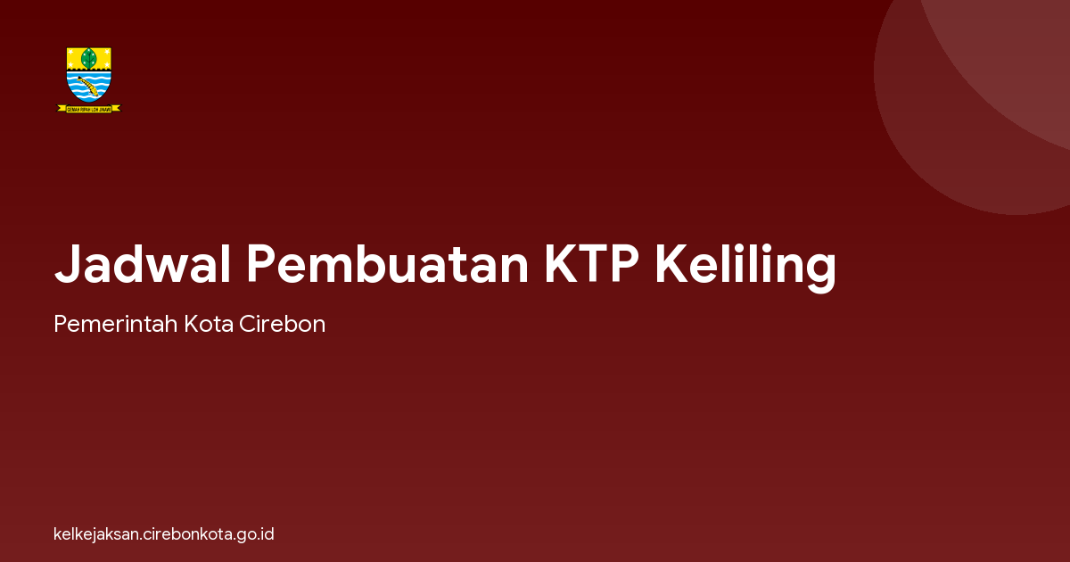 Jadwal Pembuatan KTP Keliling