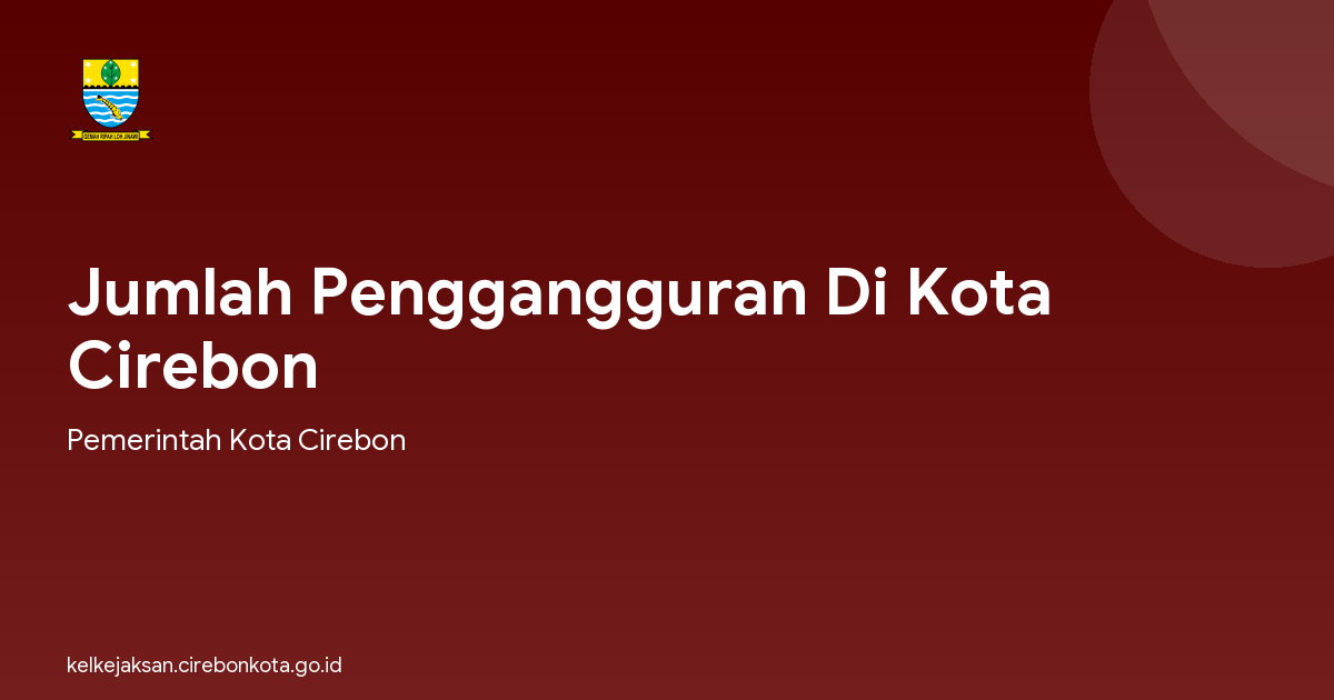 Jumlah Penggangguran Di Kota Cirebon