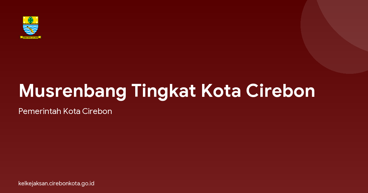 Musrenbang Tingkat Kota Cirebon