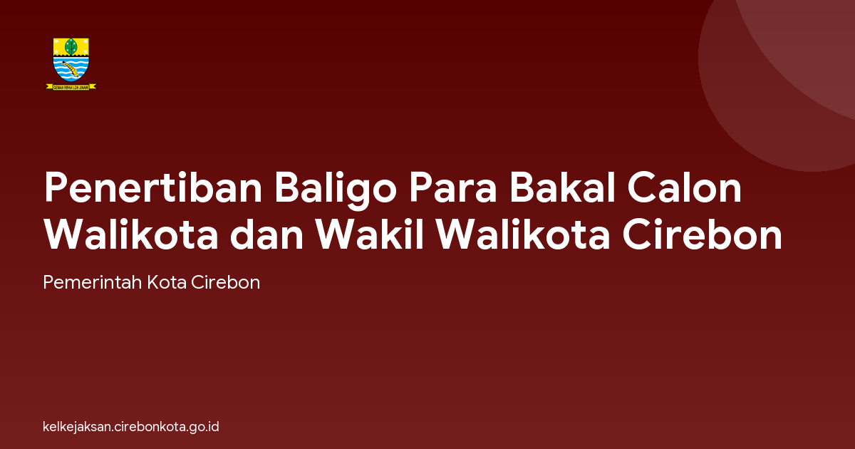 Penertiban Baligo Para Bakal Calon Walikota dan Wakil Walikota Cirebon