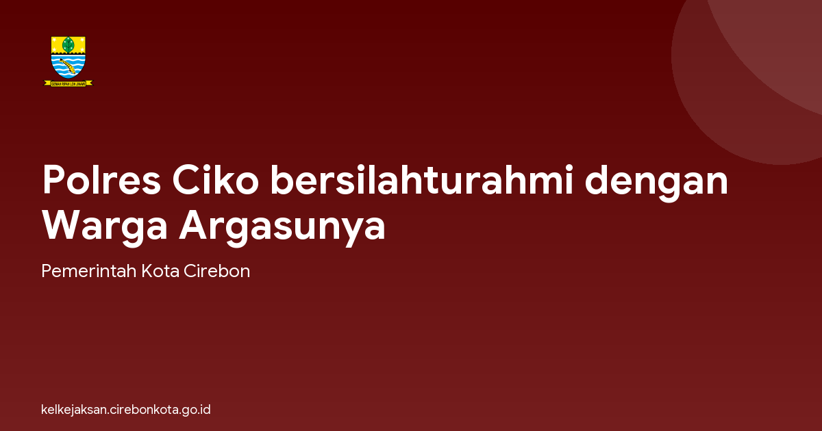 Polres Ciko bersilahturahmi dengan Warga Argasunya