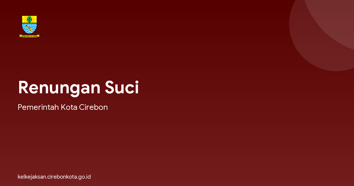Renungan Suci