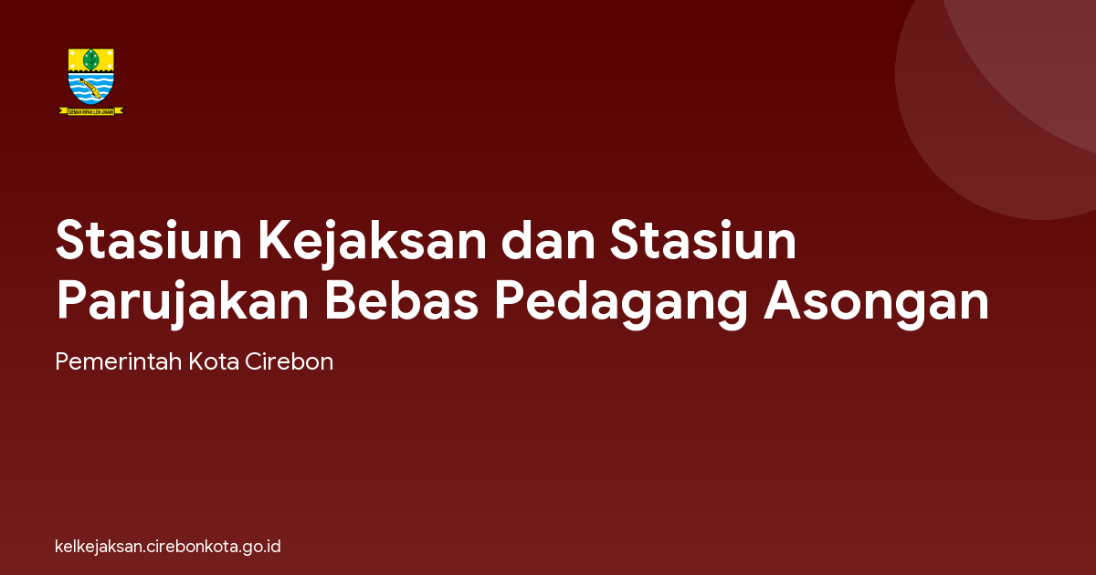Stasiun Kejaksan dan Stasiun Parujakan Bebas Pedagang Asongan