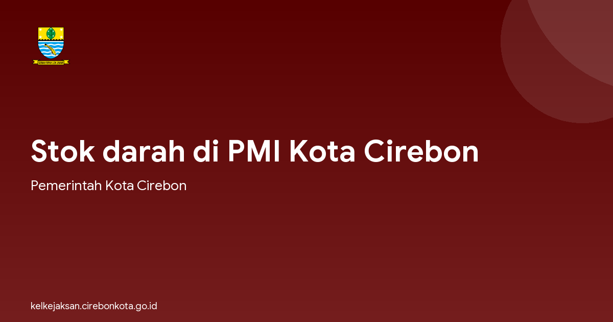 Stok darah di PMI Kota Cirebon