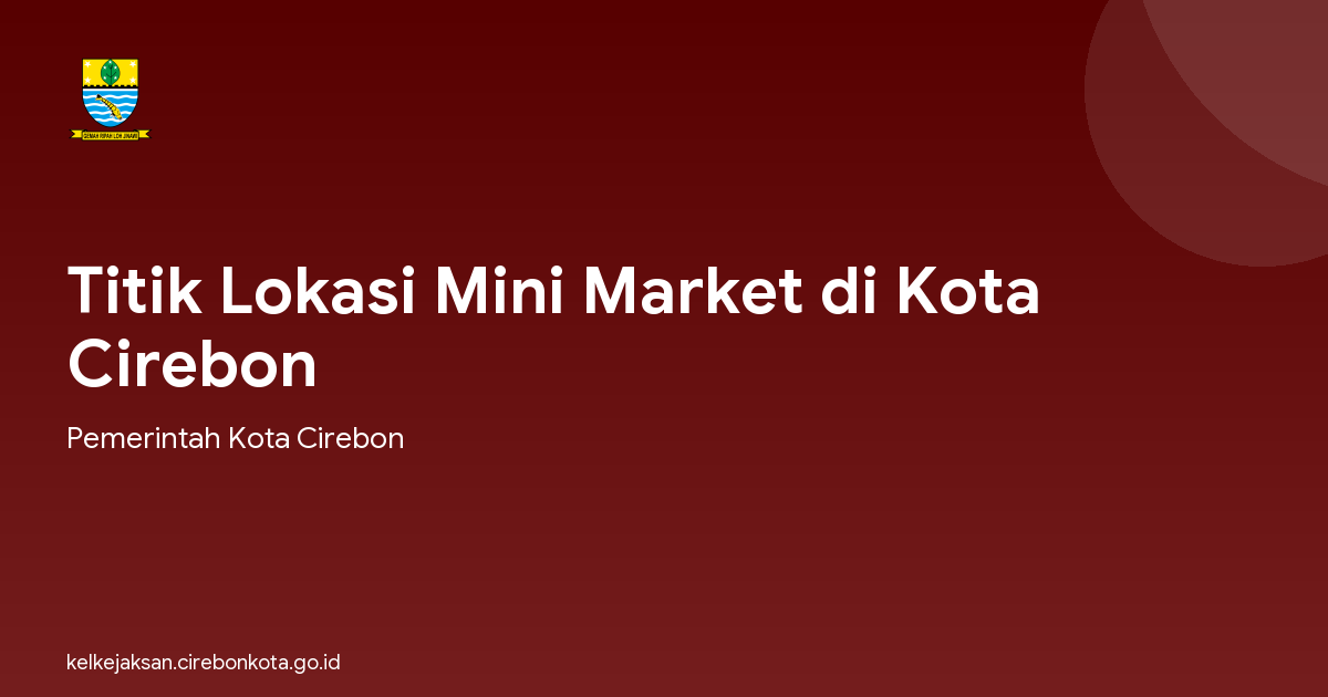 Titik Lokasi Mini Market di Kota Cirebon