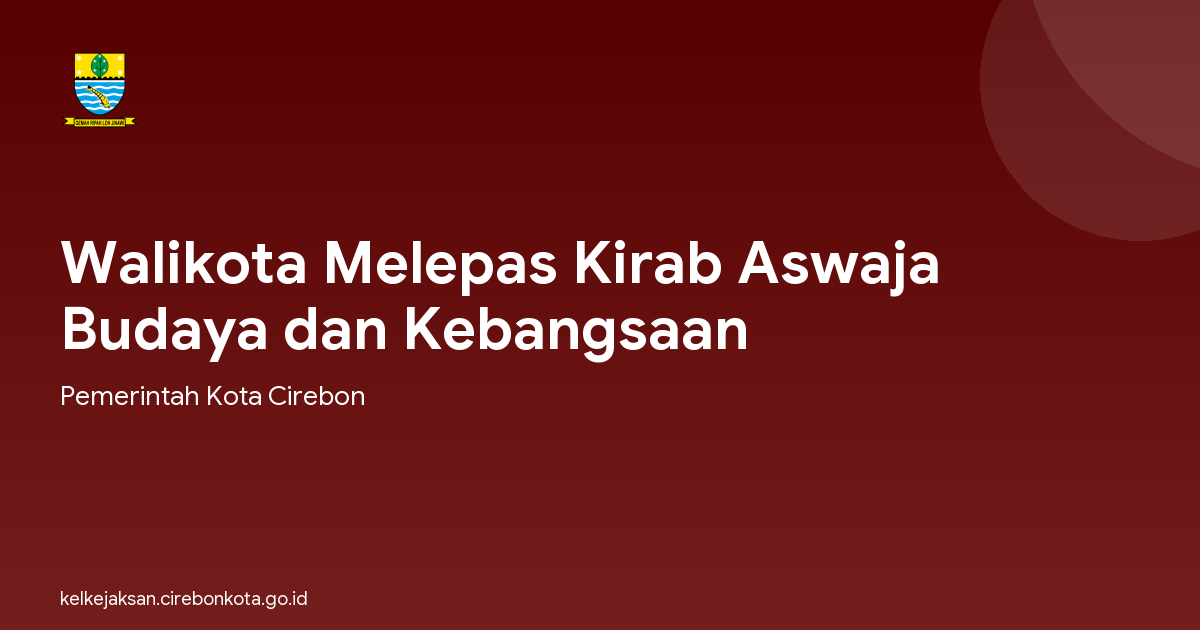 Walikota Melepas Kirab Aswaja Budaya dan Kebangsaan